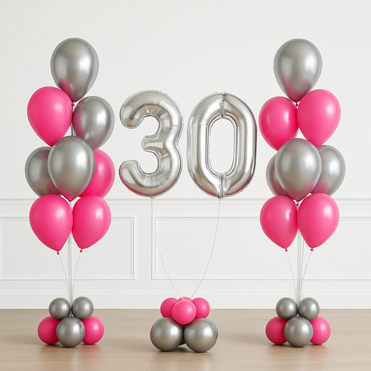 FLYING BALLOON NUMBERS WITH TWO BUNCHES